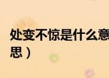 处变不惊是什么意思（处变不惊应该是什么意思）