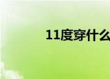11度穿什么（11度穿衣推荐）