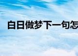 白日做梦下一句怎么接（白日做梦的网游）