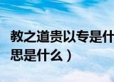 教之道贵以专是什么意思（教之道贵以专的意思是什么）