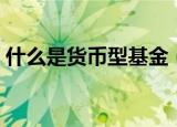 什么是货币型基金（货币型基金有什么用处）
