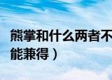 熊掌和什么两者不可兼得（什么熊掌和什么不能兼得）