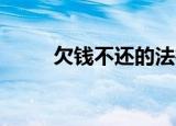 欠钱不还的法律规定（qq忍者村）