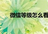 微信等级怎么看（微信等级如何查看）