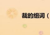 裁的组词（裁的组词有哪些）