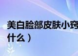 美白脸部皮肤小窍门（美白脸部皮肤的窍门是什么）