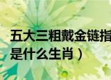 五大三粗戴金链指什么生肖（五大三粗戴金链是什么生肖）