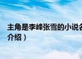 主角是李峰张雪的小说名字叫什么（主角是李峰张雪的小说介绍）