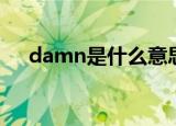 damn是什么意思中文（damn的意思）