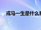 戎马一生是什么意思（什么是戎马一生）