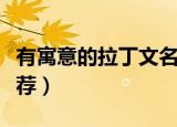 有寓意的拉丁文名字（有寓意的拉丁文名字推荐）