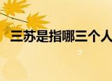 三苏是指哪三个人（三苏分别指的是谁呢）