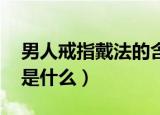 男人戒指戴法的含义（男人戒指戴法的含义 是什么）