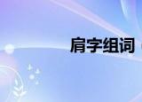 肩字组词（肩读音及解释）