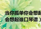当你孤单你会想起谁口琴谱c调（当你孤单你会想起谁口琴谱）