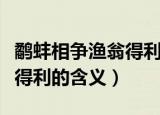 鹬蚌相争渔翁得利是什么意思（鹬蚌相争渔翁得利的含义）