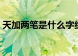天加两笔是什么字组词（天加两笔是什么字）