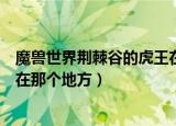 魔兽世界荆棘谷的虎王在什么地方（魔兽世界荆棘谷的虎王在那个地方）