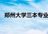 郑州大学三本专业分数线（郑州大学三本）