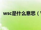 wsc是什么意思（WSC是什么东西的缩写）