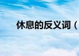 休息的反义词（休息的反义词是什么）