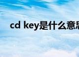 cd key是什么意思（cd key是什么意思）
