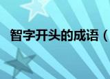 智字开头的成语（有什么智字开头的成语）
