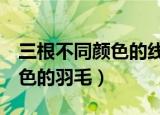三根不同颜色的线怎么接2根线（三根不同颜色的羽毛）