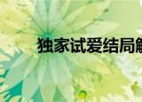 独家试爱结局解析（独家试爱结局）
