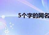 5个字的网名（5个字网名大全）