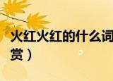 火红火红的什么词语（火红火红的什么词语欣赏）