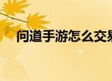 问道手游怎么交易（问道手游如何交易）