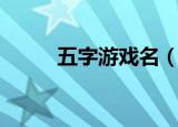 五字游戏名（五字游戏名有哪些）