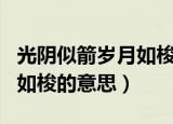 光阴似箭岁月如梭是什么成语（光阴似箭岁月如梭的意思）