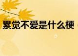 累觉不爱是什么梗（网络语累觉不爱的意思）