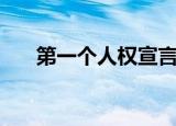 第一个人权宣言是什么（第一个夏天）