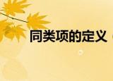 同类项的定义（同类项的定义讲解）