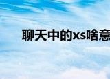 聊天中的xs啥意思（聊天中xs的意思）