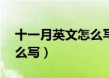 十一月英文怎么写（“11月”的英语单词怎么写）