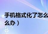 手机格式化了怎么恢复回来（手机格式化了怎么办）