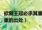 欲戴王冠必承其重什么意思（欲戴王冠必承其重的出处）