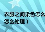 衣服之间染色怎么洗掉小窍门（衣服染色应该怎么处理）