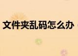 文件夹乱码怎么办（文件夹乱码的解法方法）