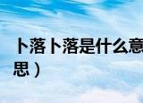 卜落卜落是什么意思（卜落卜落具体是什么意思）