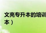 文亮专升本的培训学校在哪些地方（文亮专升本）