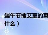 端午节插艾草的寓意（端午节插艾草的寓意是什么）