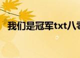 我们是冠军txt八零下载（我们是冠军txt）