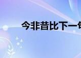 今非昔比下一句是什么（今非昔比）