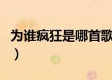 为谁疯狂是哪首歌的歌词（为谁疯狂是谁唱的）