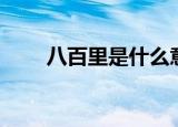 八百里是什么意思（什么是八百里）